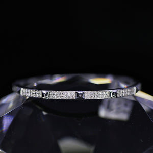1.18ct. Natural Diamond Bangle Set In 14K White Gold
