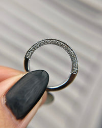 14k White Gold Wedding Band with 0.75ct Diamonds BA-2505