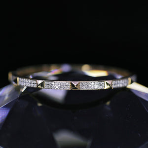 1.03ct. Natural Diamond Bangle Set In 14K Yellow Gold