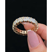 14k Rose Gold Emerald Cut Eternity Band features 10.83ct. BAN-1714000