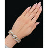 16.80ct. Natural Diamond Cuban Bracelet Set In 14K White & Rose Gold, Round Brilliant Cut