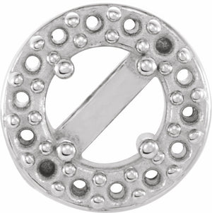 14K White 2.9 mm Round Halo-Style Earring Mounting
