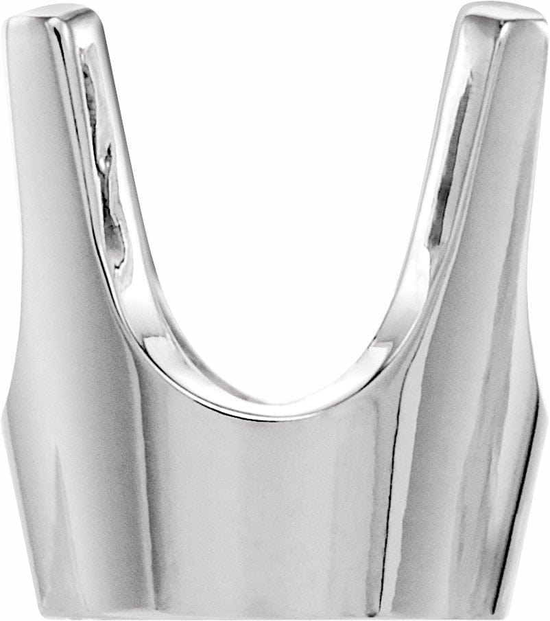 14K White 3 mm Round 4-Prong Solid Base Setting