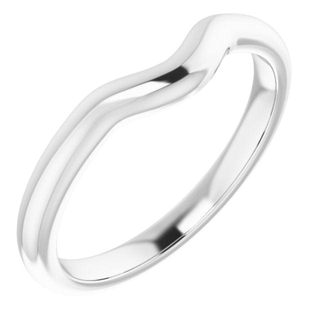 14K White Band for 5.8 mm Round Ring