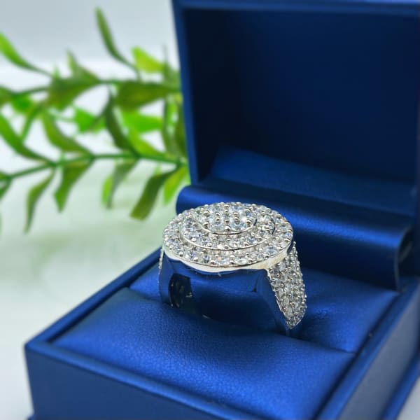 14k White Gold Cocktail Ring features 4.58ct.