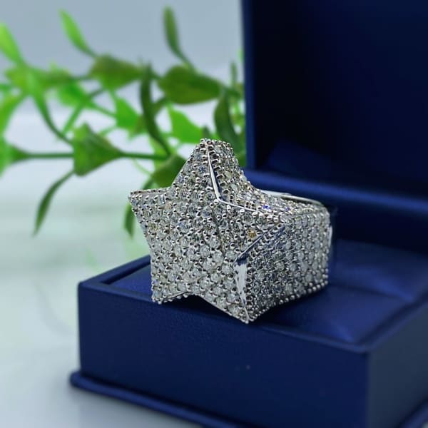 14k White Gold Cocktail Ring features 8.15ct.