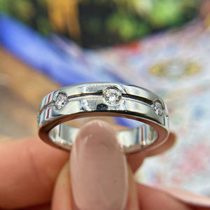 14k White Gold Diamond Band features 0.75ct. BA-17320