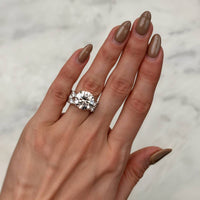 14k White Gold Engagement Ring Set with 6.00ct Center Lab-grown Round Cut Diamond SET-1762500
