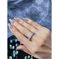 14k White Gold Eternity Band with 1.11ct BA-5700