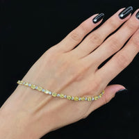 13.5ct. Natural Diamond Bracelet Set In 14K White Gold, Round Oval Cut