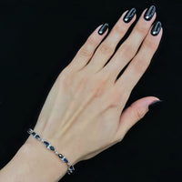 0.25ct. Diamond Bracelet Set In 14K White Gold, Round Pear Cut