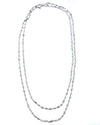 20.00ct. Diamond Necklace Set In 14K White Gold, Round Brilliant Cut