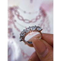 14k White Gold Round Cut Eternity Band with 3.55ct TDW BA-50000