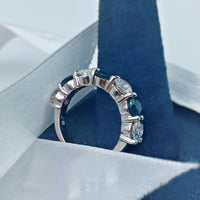 14k White Gold Sapphire Eternity Band features 1.96ct diamonds RN-11000