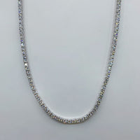 13.50ct. Diamond Necklaces Set In 14K White Gold, Prong Set Round Brilliant Cut