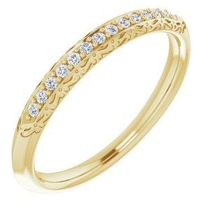 14K Yellow 1/10 CTW Natural Diamond Anniversary Band