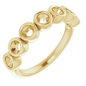 14K Yellow  3 mm Round Engagement Ring Mounting