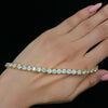 10ct. Natural Diamond Bracelet Set In 14K Yellow Gold, Round Cut
