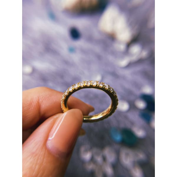 14kt Hand Made Eternity Band with 1.00ct Diamonds BA-4800