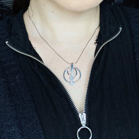 1.00ct. Circle of Life Motif Diamond Pendant Set In 14K White Gold, Round Brilliant Cut