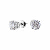 1.52ct. Diamond Stud Earrings Set In 14K White Gold, Round Brilliant Cut