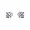 1.83ct. Diamond Stud Earrings Set In 14K White Gold, Round Brilliant Cut