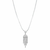 2.00ct. Diamond Necklace Set In 14K White Gold, Prong Set Round Brilliant Cut