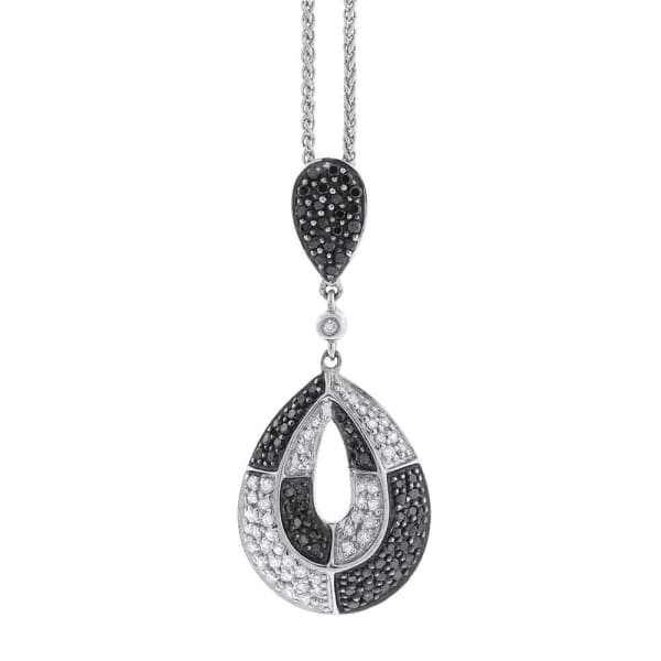 0.50ct. Diamond Pendant Set In 14K White Gold, Pave Set Round Brilliant Cut