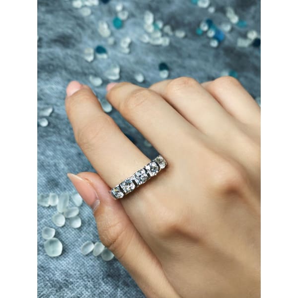 14kt White Gold Eternity Ban with 1.35ct Natural diamonds BA-4501