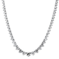 11.00ct. Diamond Tennis Bracelet Set In 14K White Gold, Prong Set Round Brilliant Cut