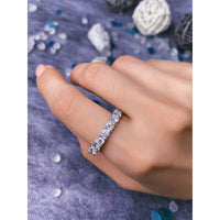 14kt White Gold Hand Made Eternity Band with Natural 4.50ct Diamonds ET-15500
