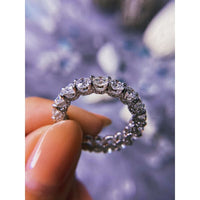 14kt White Gold Hand Made Eternity Band with Natural 4.50ct Diamonds ET-15500
