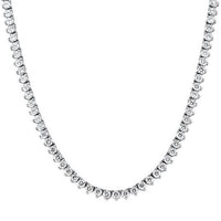 13.24ct. Diamond Tennis Bracelet Set In 14K White Gold, Round Brilliant Cut