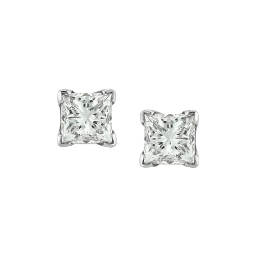 Princess Cut Diamond Stud Earrings (1.25ctw)