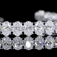 15.5 Carat Lab Grown Oval Shape Diamond Bracelet