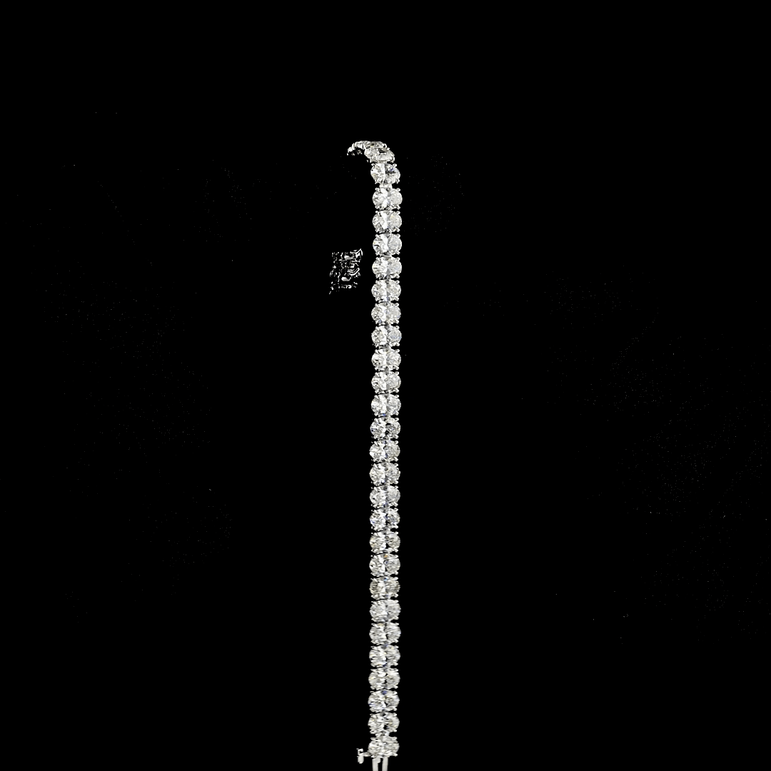 15.5 Carat Lab Grown Oval Shape Diamond Bracelet
