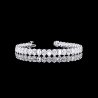 15.5 Carat Lab Grown Oval Shape Diamond Bracelet