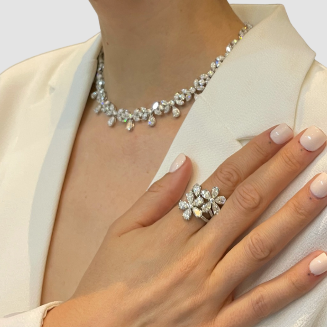 Floret Pavé Cocktail Ring