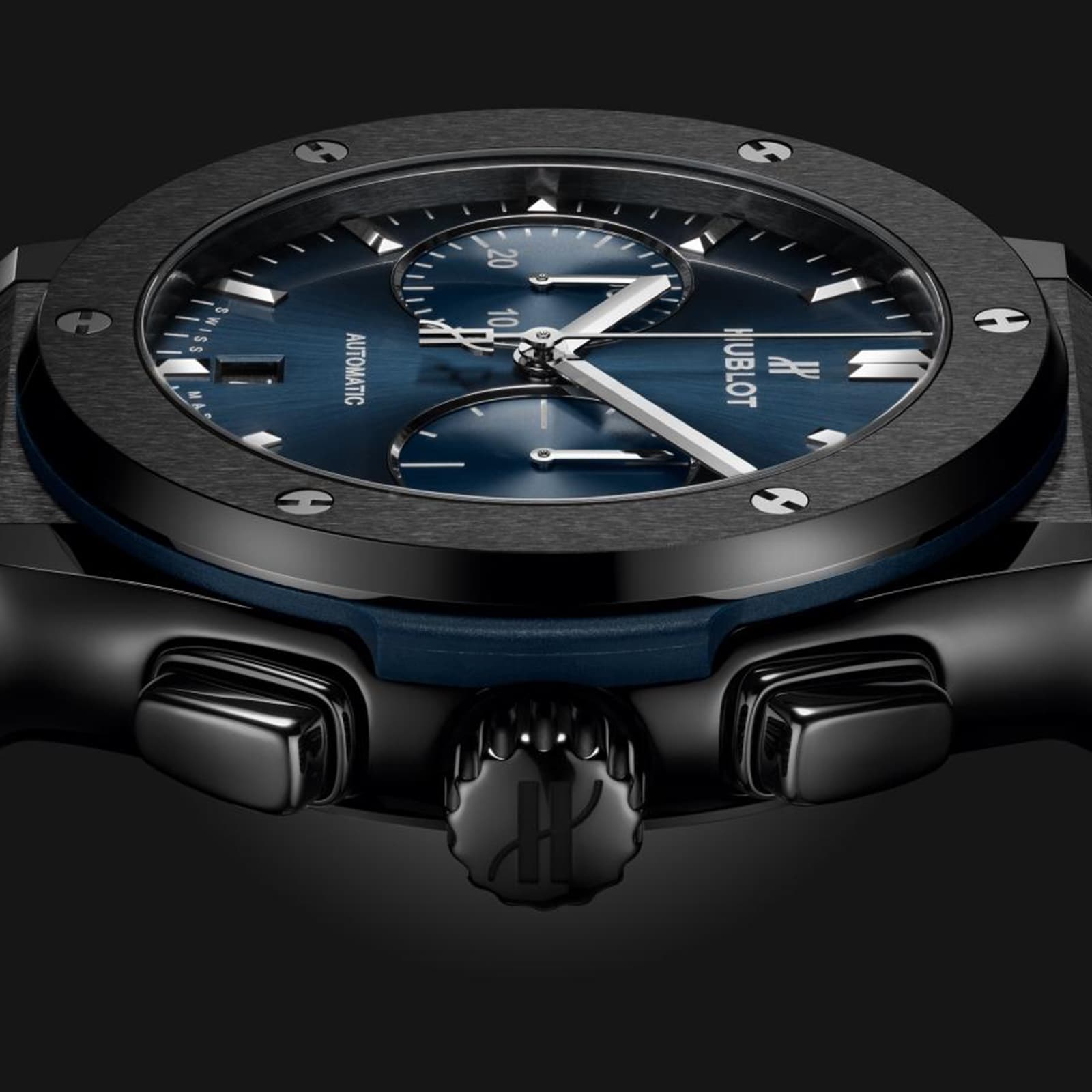 Classic Fusion Ceramic Blue Chronograph
