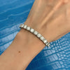 18ct. Diamond Tennis Bracelet Set In 14K White Gold, Round Cut