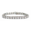 18ct. Diamond Tennis Bracelet Set In 14K White Gold, Round Cut