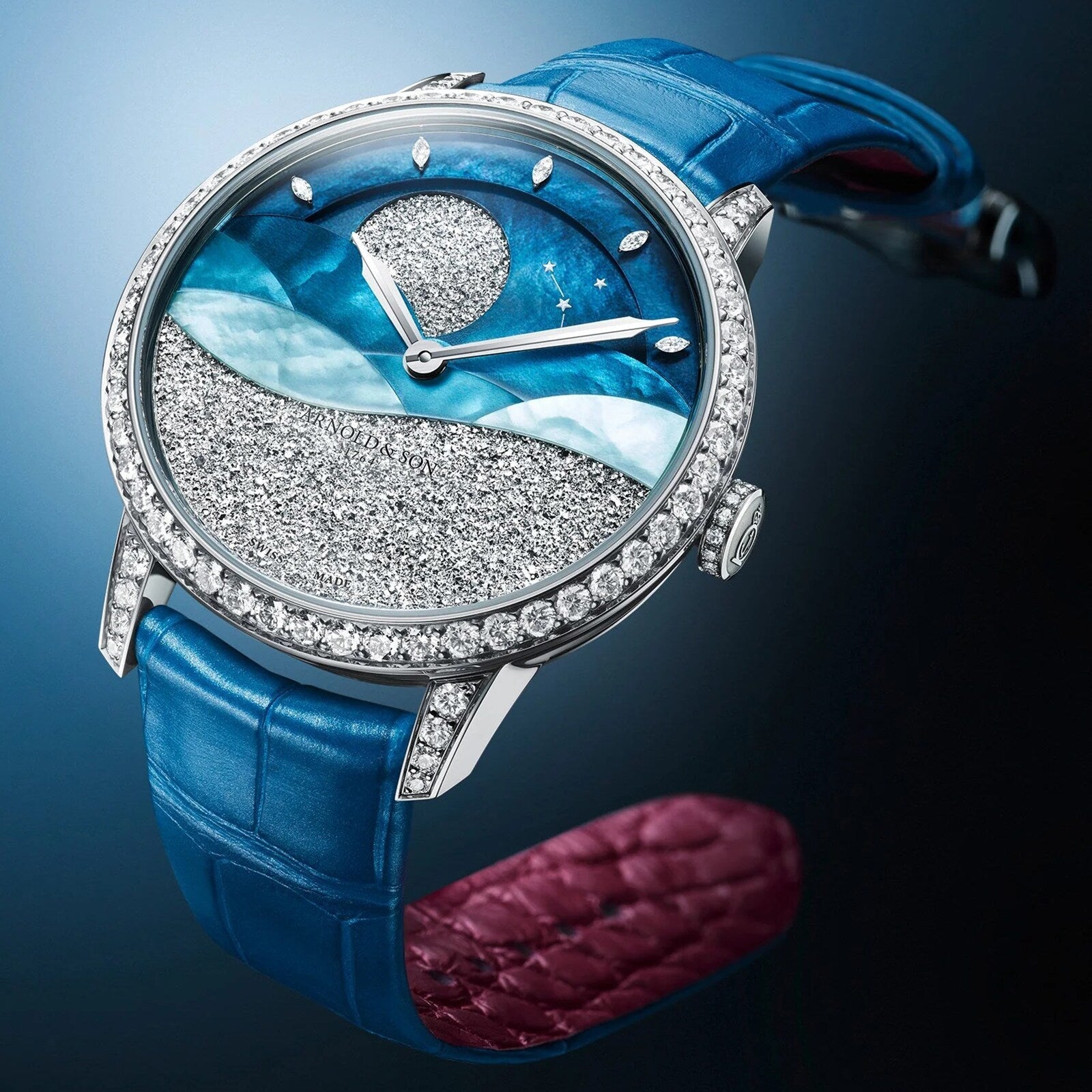 Perpetual Moon 38 White Gold "Mintnight”