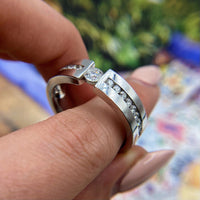 18k White Gold Band features 1.5ct. BN-7599