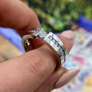 18k White Gold Band features 1.5ct. BN-7599