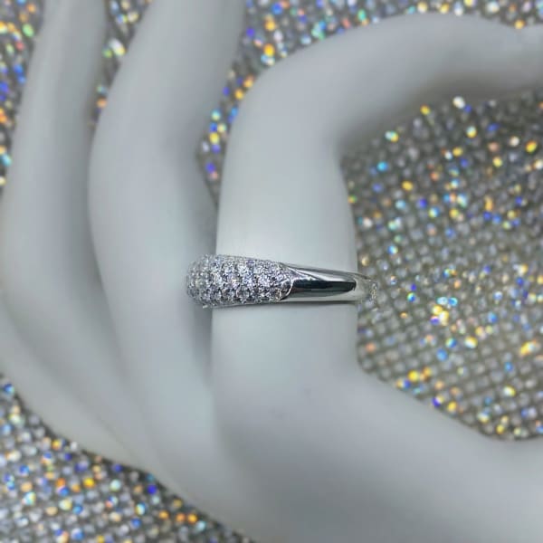 18k White Gold Eternity Band features 1.25ct KR10683A2-1
