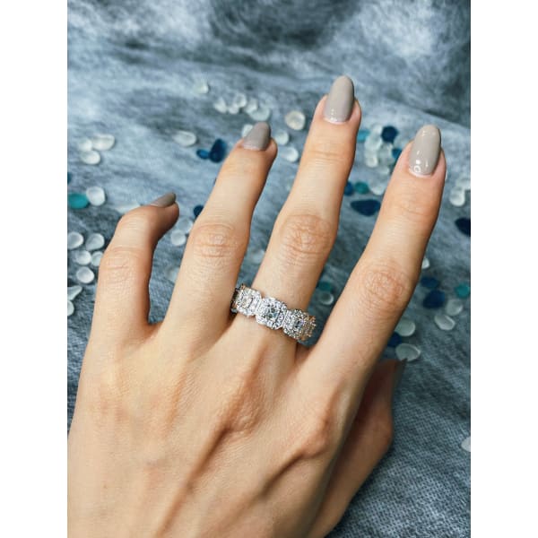 18k White Gold Eternity Band with 3.37ct TDW R08449-1