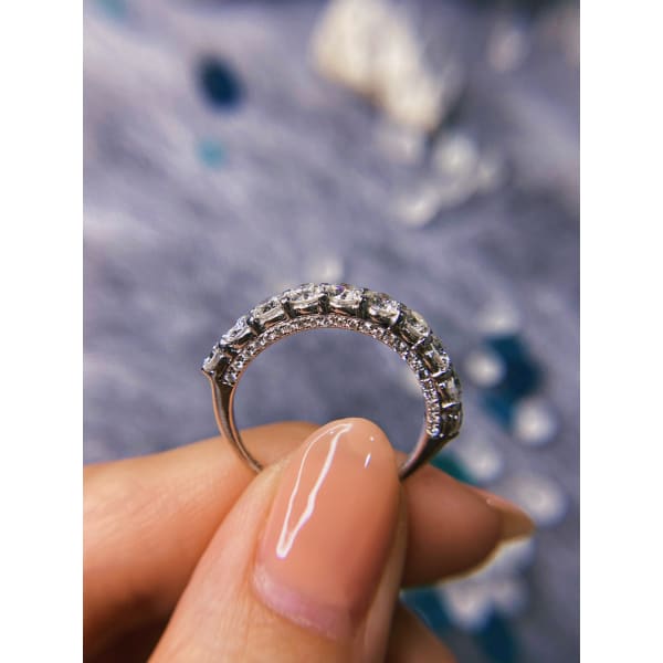 18k White Gold Half-Way Eternity Band with 1.75ct of TDW BAN-7508