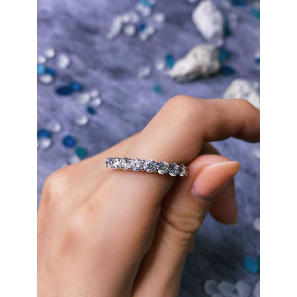 18k White Gold Half-Way Eternity Band with 1.75ct of TDW BAN-7508
