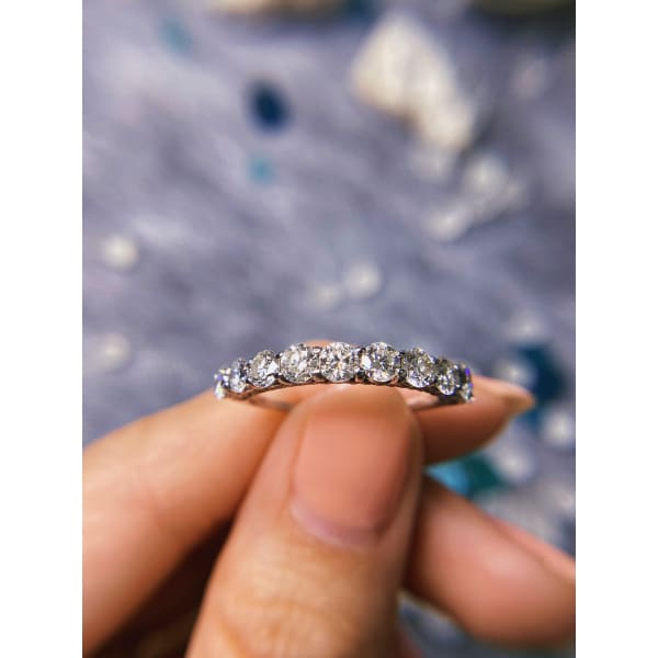 18k White Gold Half-Way Eternity Band with 1.75ct of TDW BAN-7508