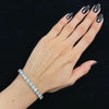 18ct. Diamond Tennis Bracelet Set In 18K White Gold, Round Cut